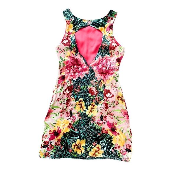 NWT Lavender Brown Floral Silk Shift Midi Dress - Picture 6 of 6